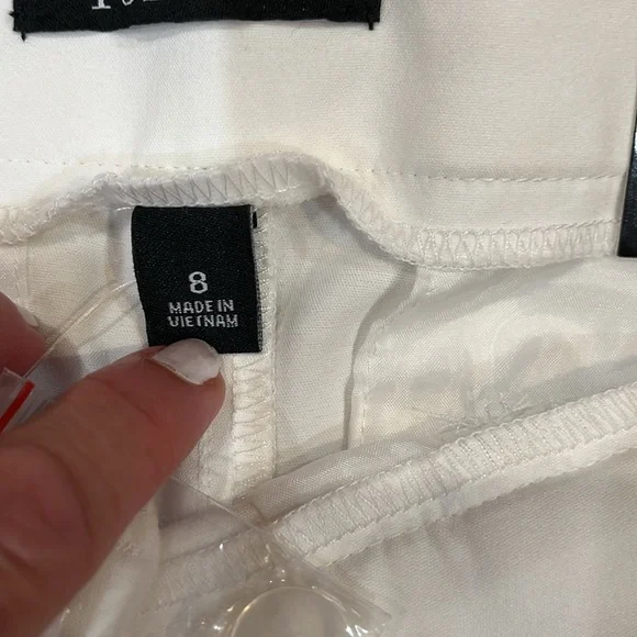 ROZ & ALI  beautiful Royal Blue Ankle  pant Size 8 zipper design side bottom leg - Picture 12 of 16